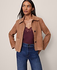 Studio Collection Suede Collared Jacket carousel Product Image 2