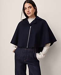 Cropped Zip Poncho carousel Product Image 1