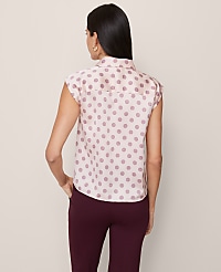 Geo Collared Satin Blouse carousel Product Image 2