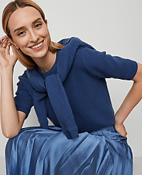 Petite Satin Pleated Midi Skirt carousel Product Image 5