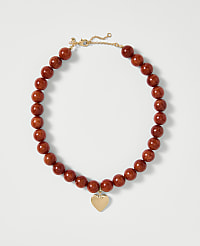 Stone Heart Pendant Necklace carousel Product Image 1