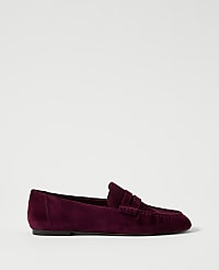 Gathered Suede Loafer carousel Product Image 1