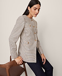 Houndstooth Split Hem Jacket carousel Product Image 2