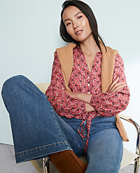 Weekend Floral Tie Waist Popover carousel Product Image 1