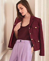 The Military Blazer Jacket in Tweed carousel Product Image 1