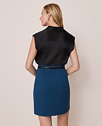 Ponte Belted A-Line Skirt carousel Product Image 3