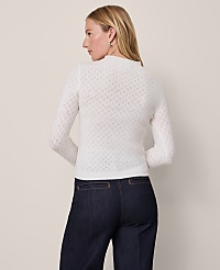 Pointelle Mock Neck Sweater carousel Product Image 2