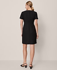 Tweed Split Neck Sheath Dress carousel Product Image 2