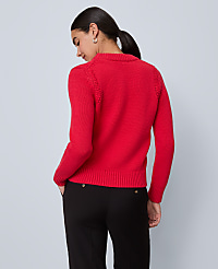 Petite Shoulder Detail Crew Neck Sweater carousel Product Image 2