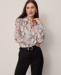 Petite Snake Print Essential Shirt carousel Product Image 1