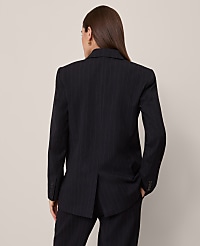 The Petite Longline Blazer in Pinstripe carousel Product Image 2