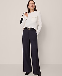 The Perfect Wide-Leg Pant in Pinstripe carousel Product Image 4