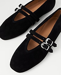 Buckled Suede Ballet Flat carousel Product Image 2