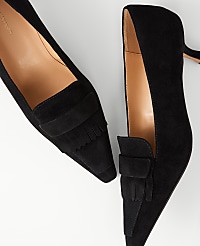 Suede Tapered Heel Kiltie Pump carousel Product Image 2
