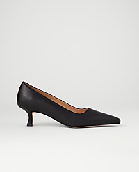 Leather Nip Toe Kitten Heel Pump carousel Product Image 1