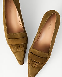 Suede Tapered Heel Kiltie Pump carousel Product Image 2