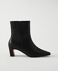 Leather Skinny Heel Bootie carousel Product Image 1