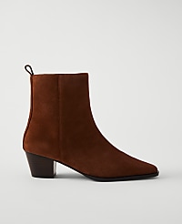 Tapered Heel Suede Bootie carousel Product Image 1