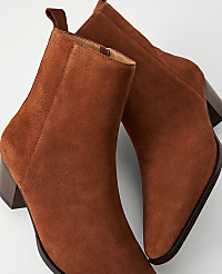 Tapered Heel Suede Bootie carousel Product Image 2