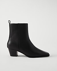 Tapered Heel Leather Bootie carousel Product Image 1