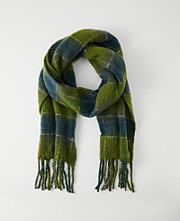 Brushed Plaid Fringe Scarf carousel Product Image 1