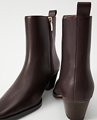 Tapered Heel Leather Bootie carousel Product Image 2