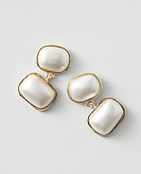 Double Pearlized Drop Earrings carousel Product Image 1