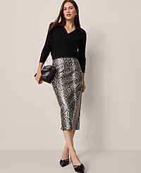 Snake Print Pencil Skirt carousel Product Image 2
