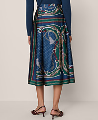 Chain Link Satin Wrap Midi Skirt carousel Product Image 4