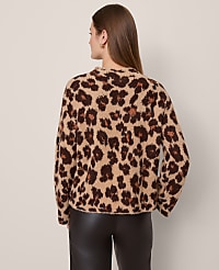 Animal Print Mock Neck Sweater carousel Product Image 3