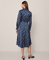 Paisley Pleated Flare Midi Dress carousel Product Image 2