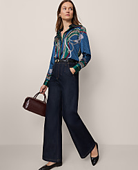 Chain Link Print Satin Essential Shirt carousel Product Image 3