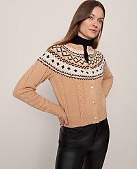 Fair Isle Cable Cardigan carousel Product Image 2