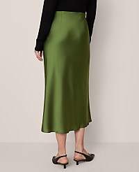 Satin Bias Midi Slip Skirt carousel Product Image 4