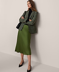 Satin Bias Midi Slip Skirt carousel Product Image 2