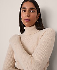Studio Collection Cashmere Ribbed Turtleneck Sweater carousel Product Image 3