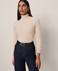 Studio Collection Cashmere Ribbed Turtleneck Sweater carousel Product Image 1