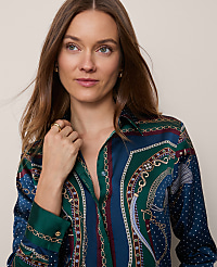 Chain Link Print Satin Essential Shirt carousel Product Image 4