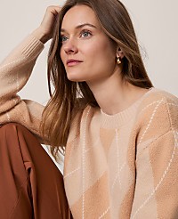 Argyle Crew Neck Sweater carousel Product Image 1