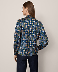 Chain Link Print V-Neck Popover carousel Product Image 2