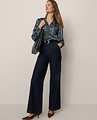 Chain Link Print V-Neck Popover carousel Product Image 3