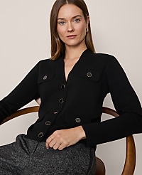 V-Neck Sweater Jacket carousel Product Image 1