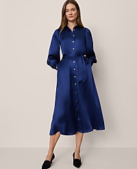 Studio Collection Silk Shirtdress carousel Product Image 1