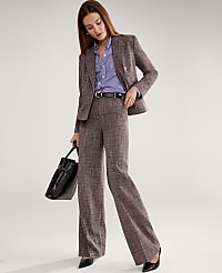 The Wide-Leg Pant in Plaid carousel Product Image 1