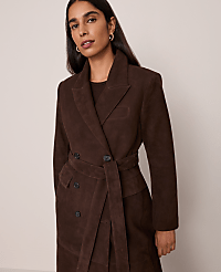 Studio Collection Suede Trench Coat carousel Product Image 4