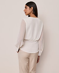 Draped Wrap Blouse carousel Product Image 2