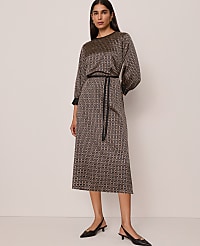 Chain Link Print Midi Dress carousel Product Image 1