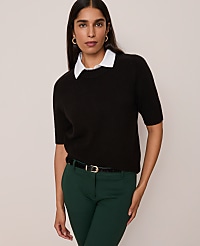 Mix Media Sweater Tee carousel Product Image 1