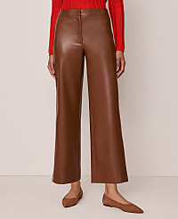 The Grace Straight Pant in Faux Leather carousel Product Image 2