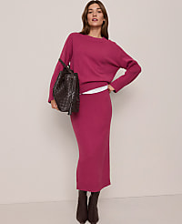 Petite Weekend Ribbed Sweater Skirt carousel Product Image 1
